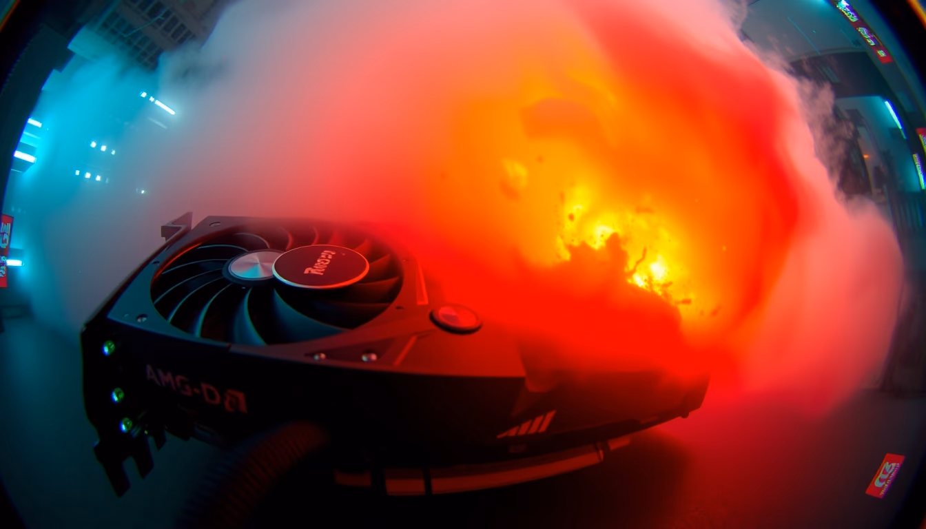 gpu amd radeon in editorial style