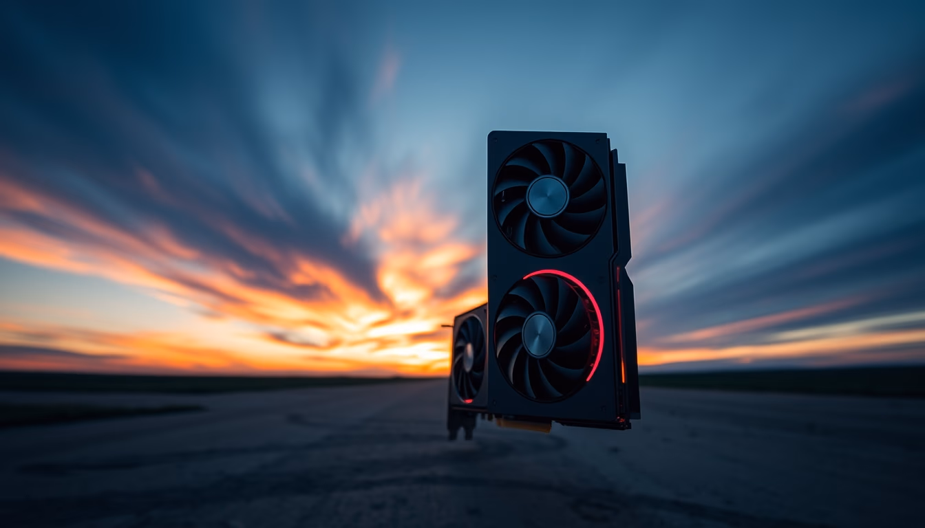 gpu amd radeon in editorial style