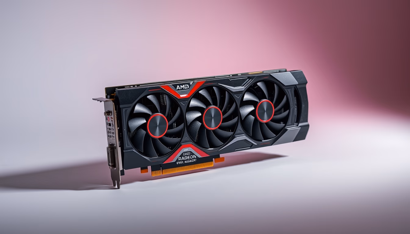 gpu amd radeon in editorial style