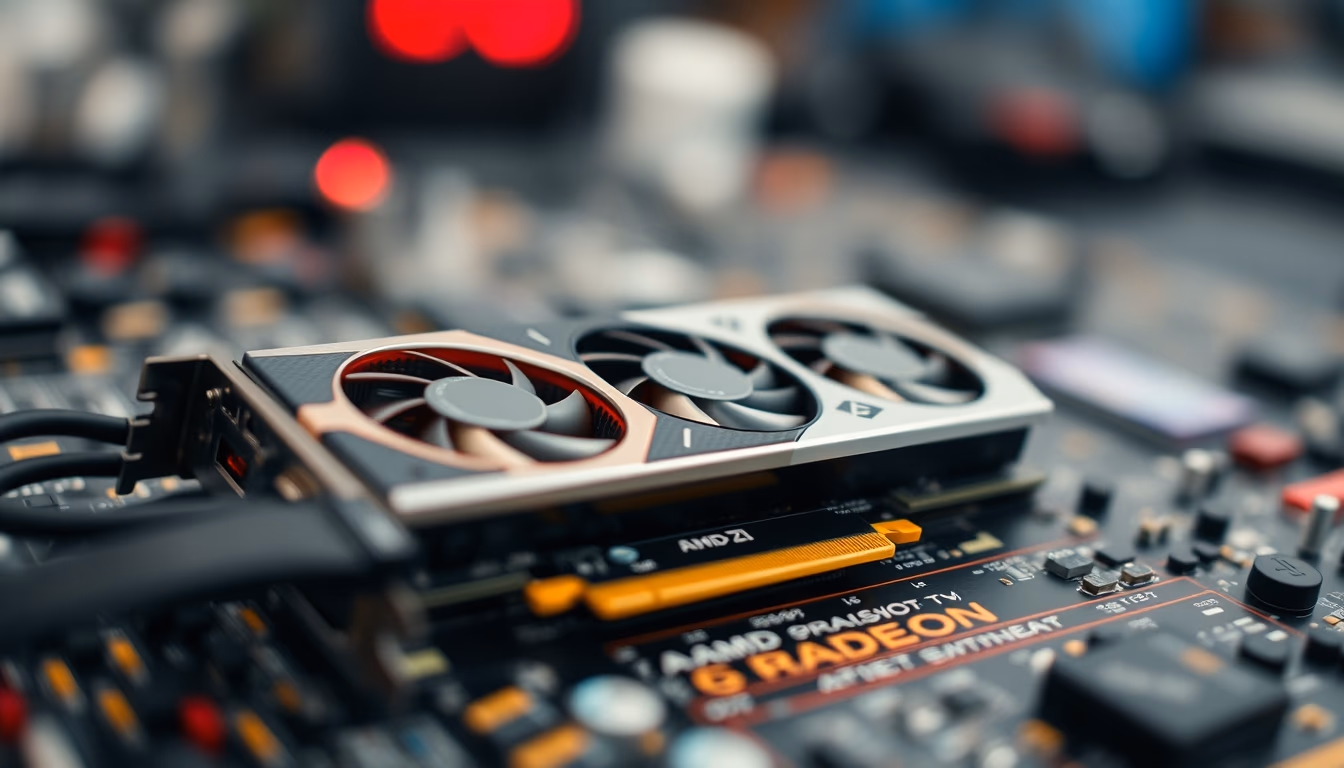 gpu amd radeon in editorial style