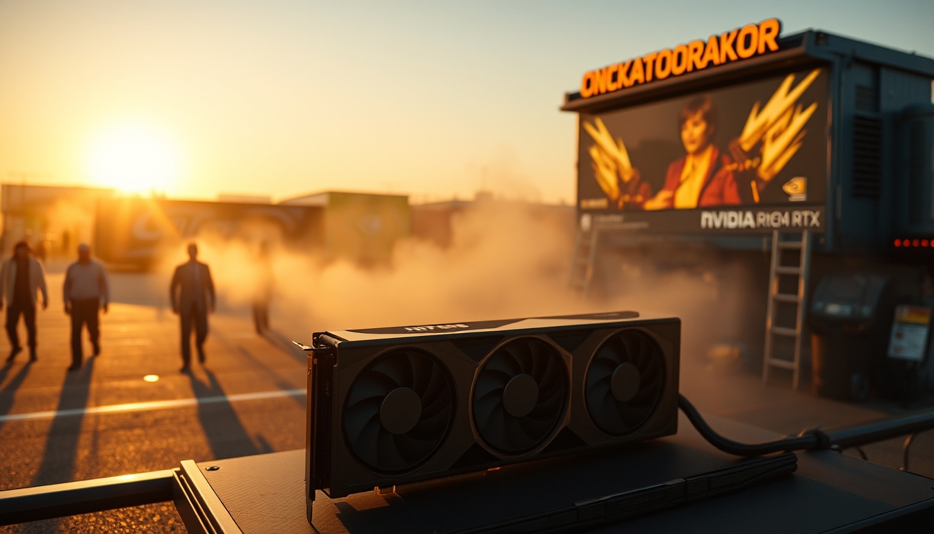 gpu nvidia rtx in editorial style