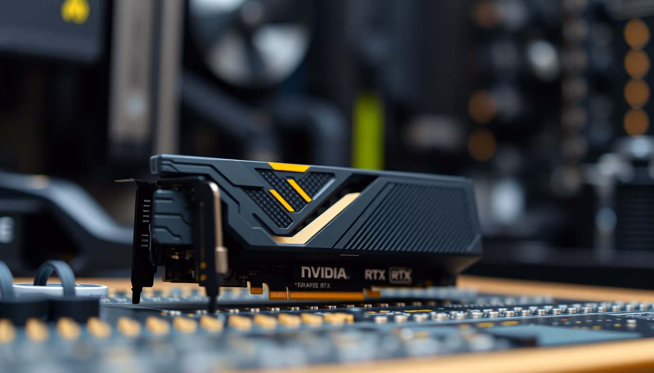 gpu nvidia rtx in editorial style