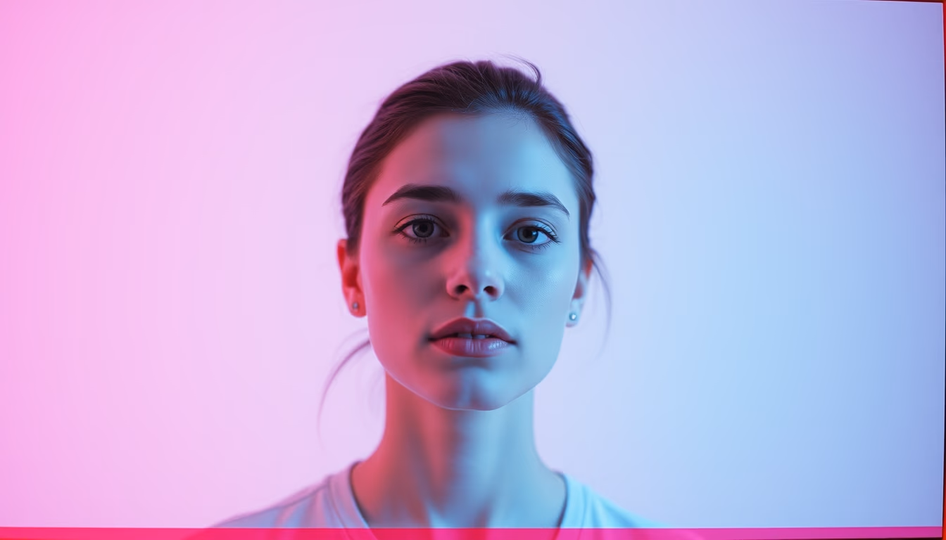 gradient pastel pink blue in editorial style