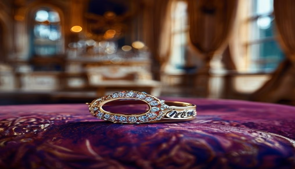 Graff promise ring princess cut em fotografia editorial de luxo
