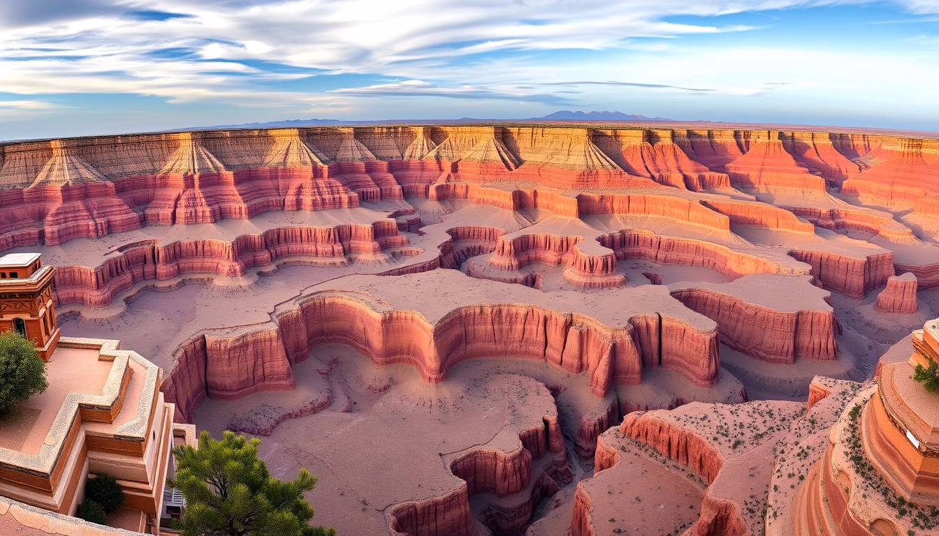 grand canyon panoramic in editorial style