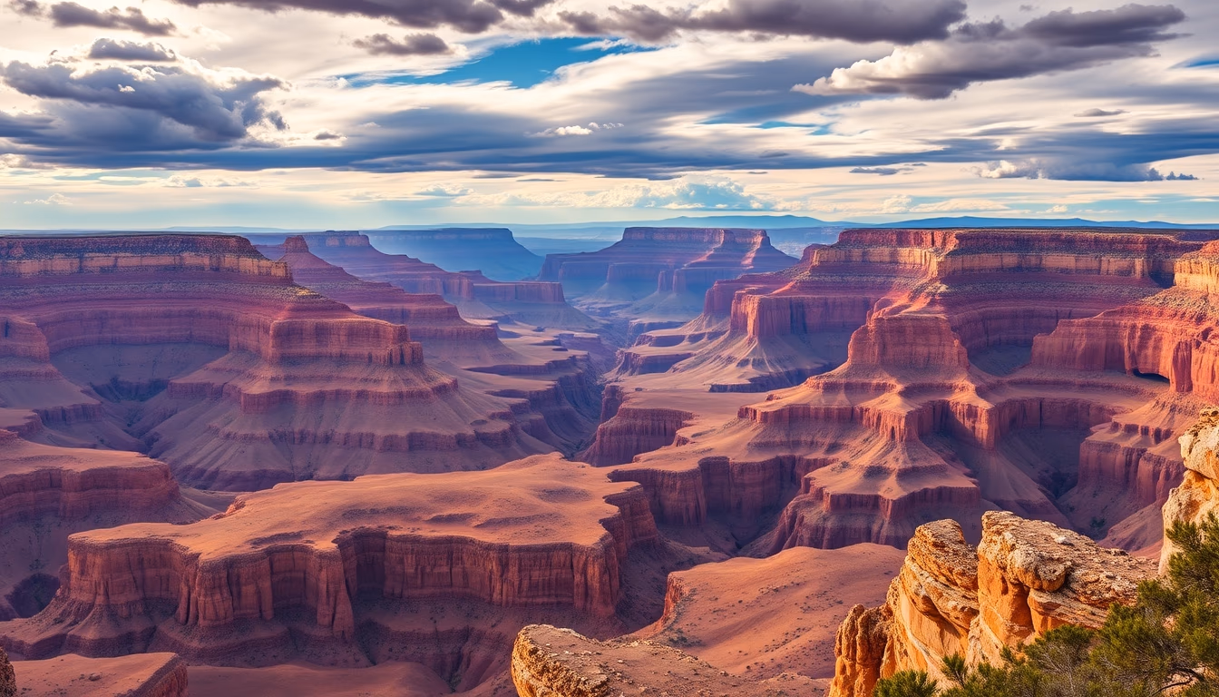 grand canyon panoramic in editorial style