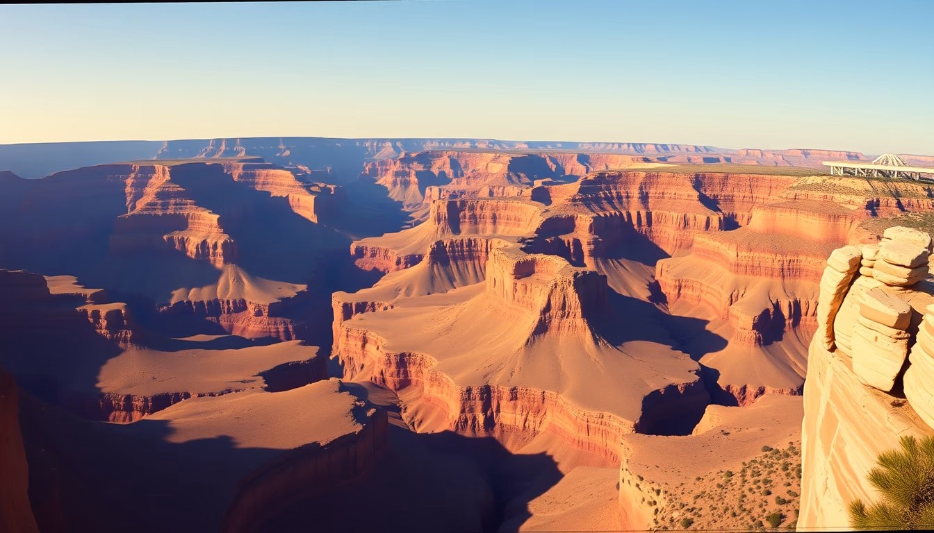 grand canyon panoramic in editorial style