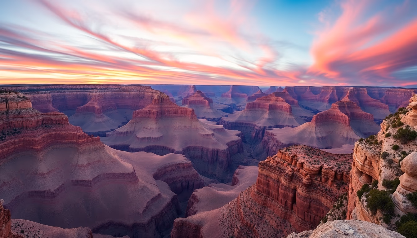 Grand canyon panoramic em estilo editorial