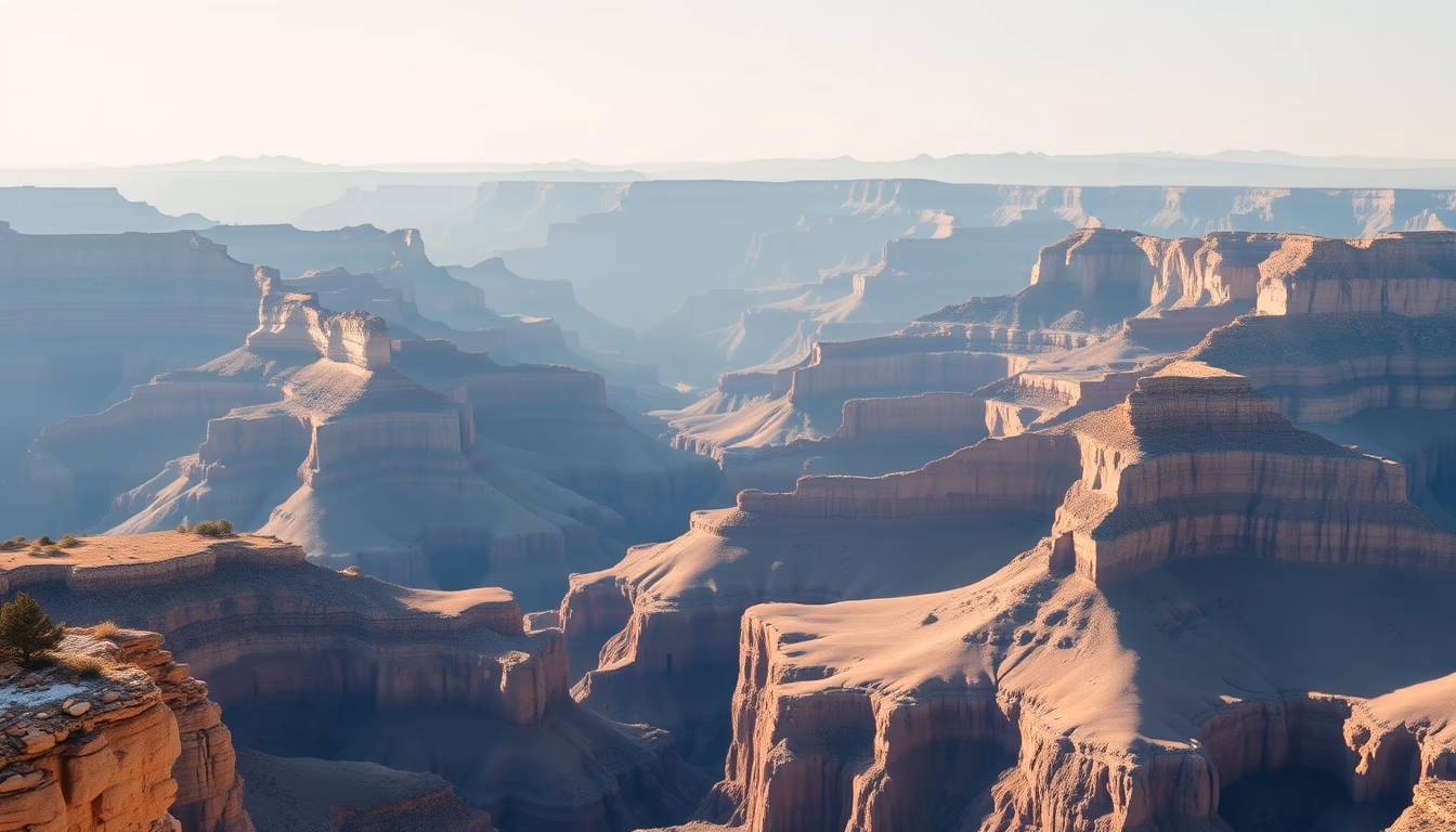 grand canyon panoramic in editorial style