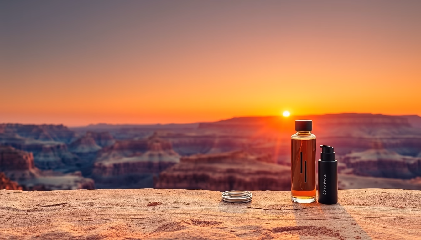 grand canyon sunset light in editorial style