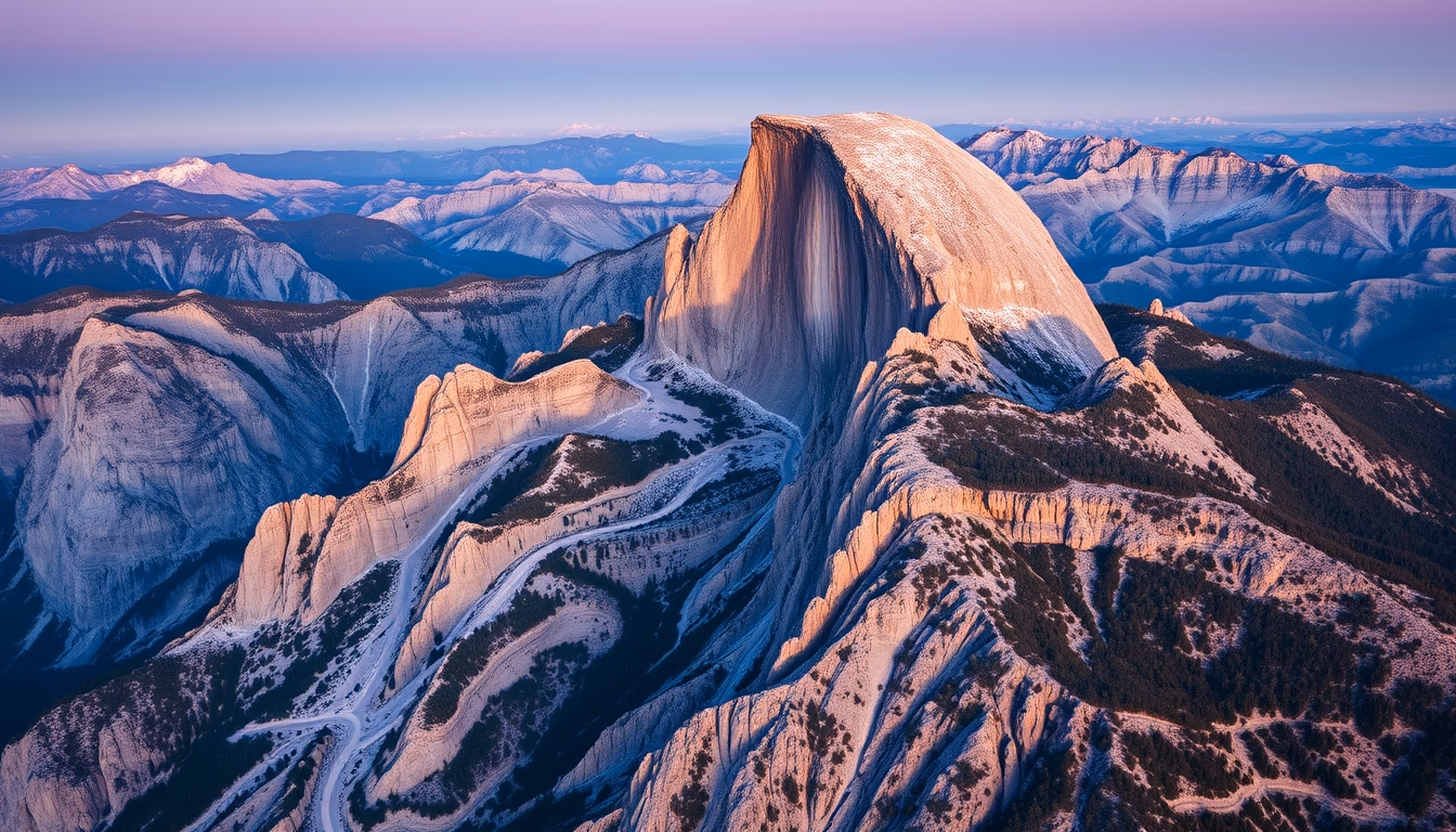 granite mountain massive in editorial style