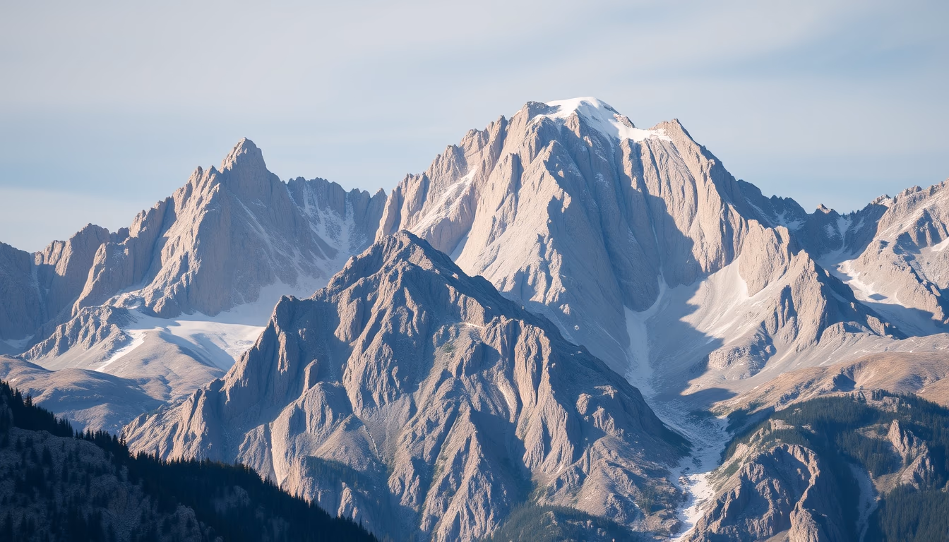 granite mountain massive in editorial style