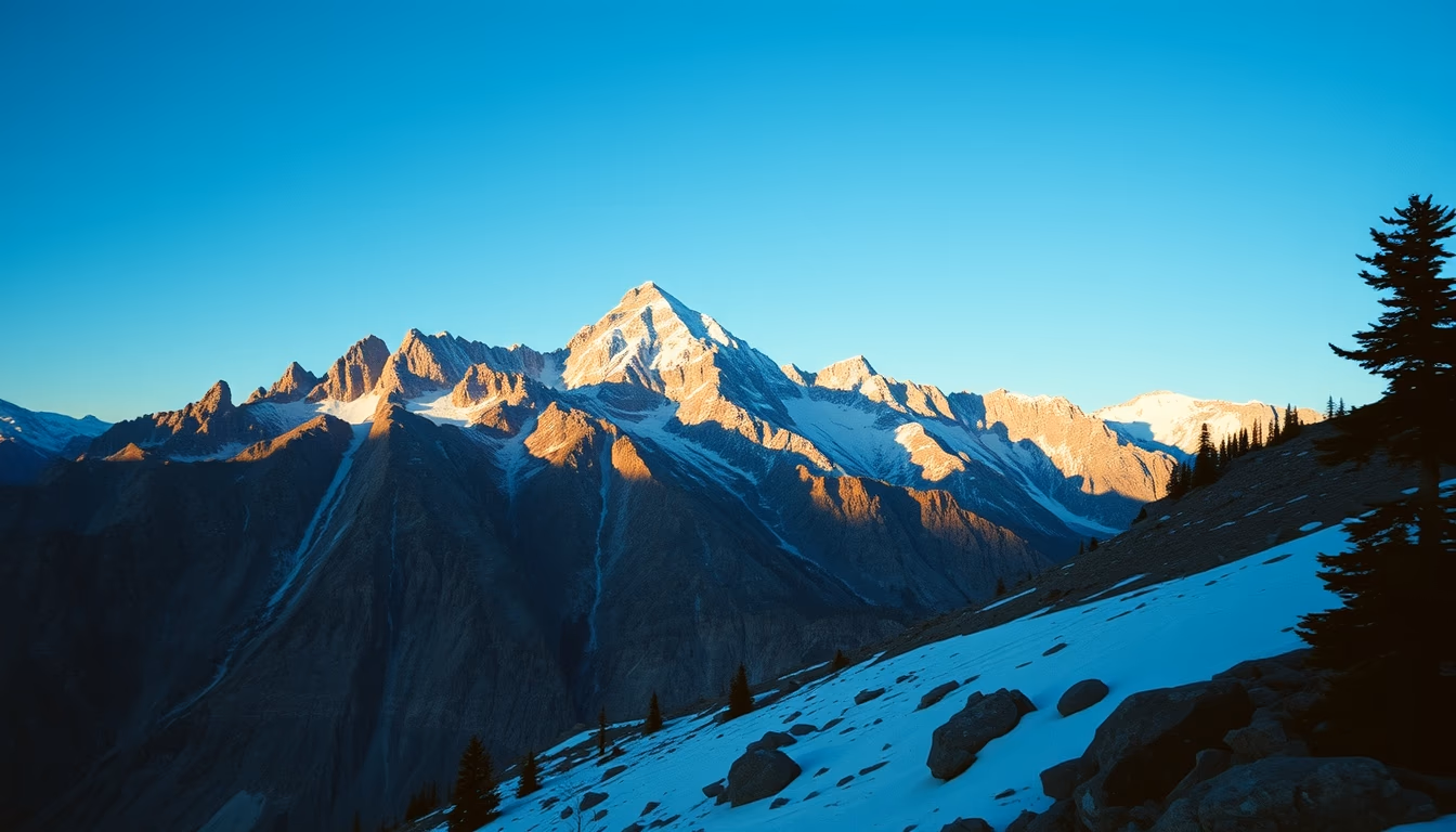 granite mountain massive in editorial style