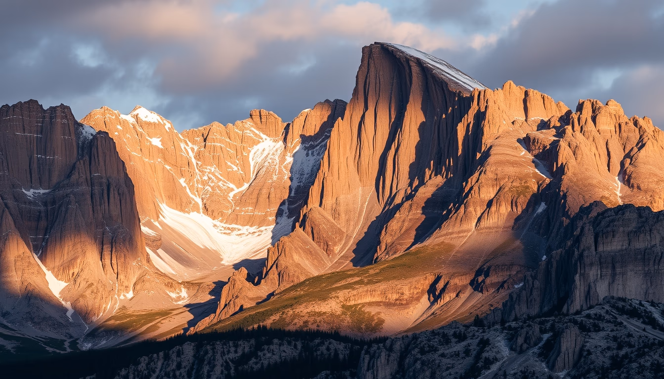 granite mountain massive in editorial style