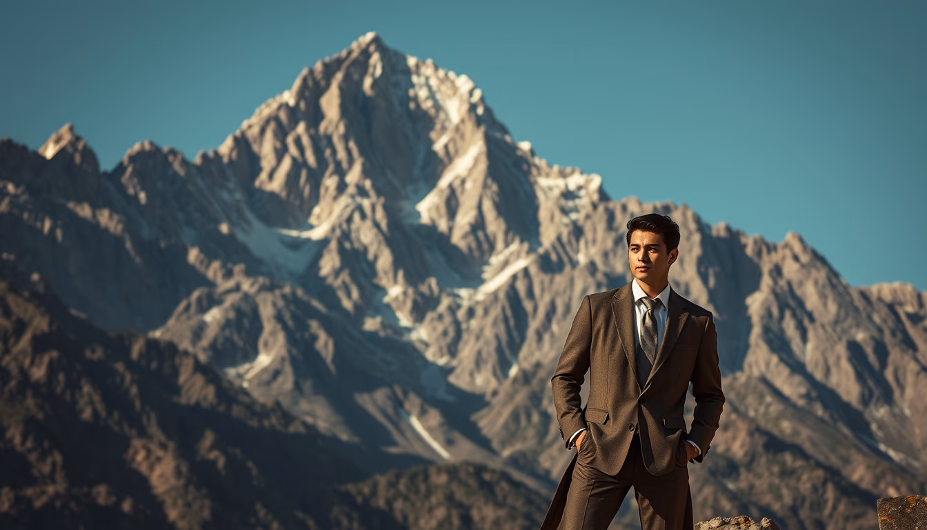 granite mountain massive in editorial style