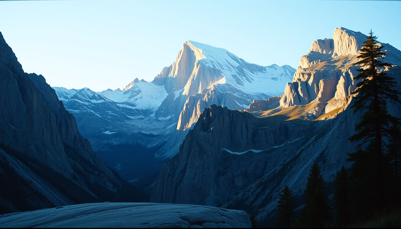 granite mountain massive in editorial style