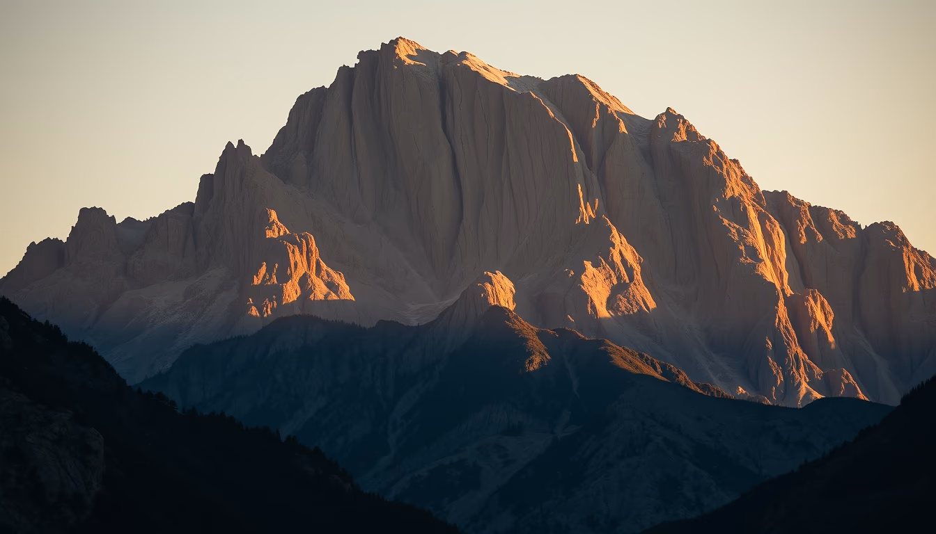 granite mountain massive in editorial style