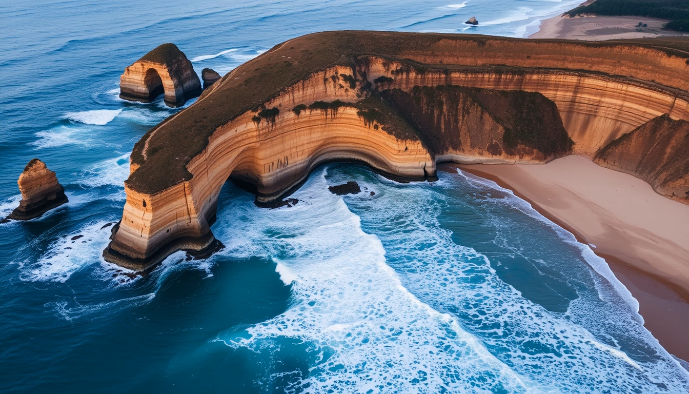 great ocean road australia in editorial style