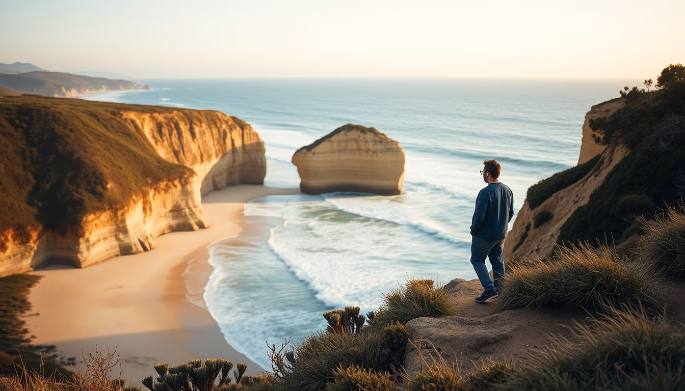 great ocean road australia in editorial style