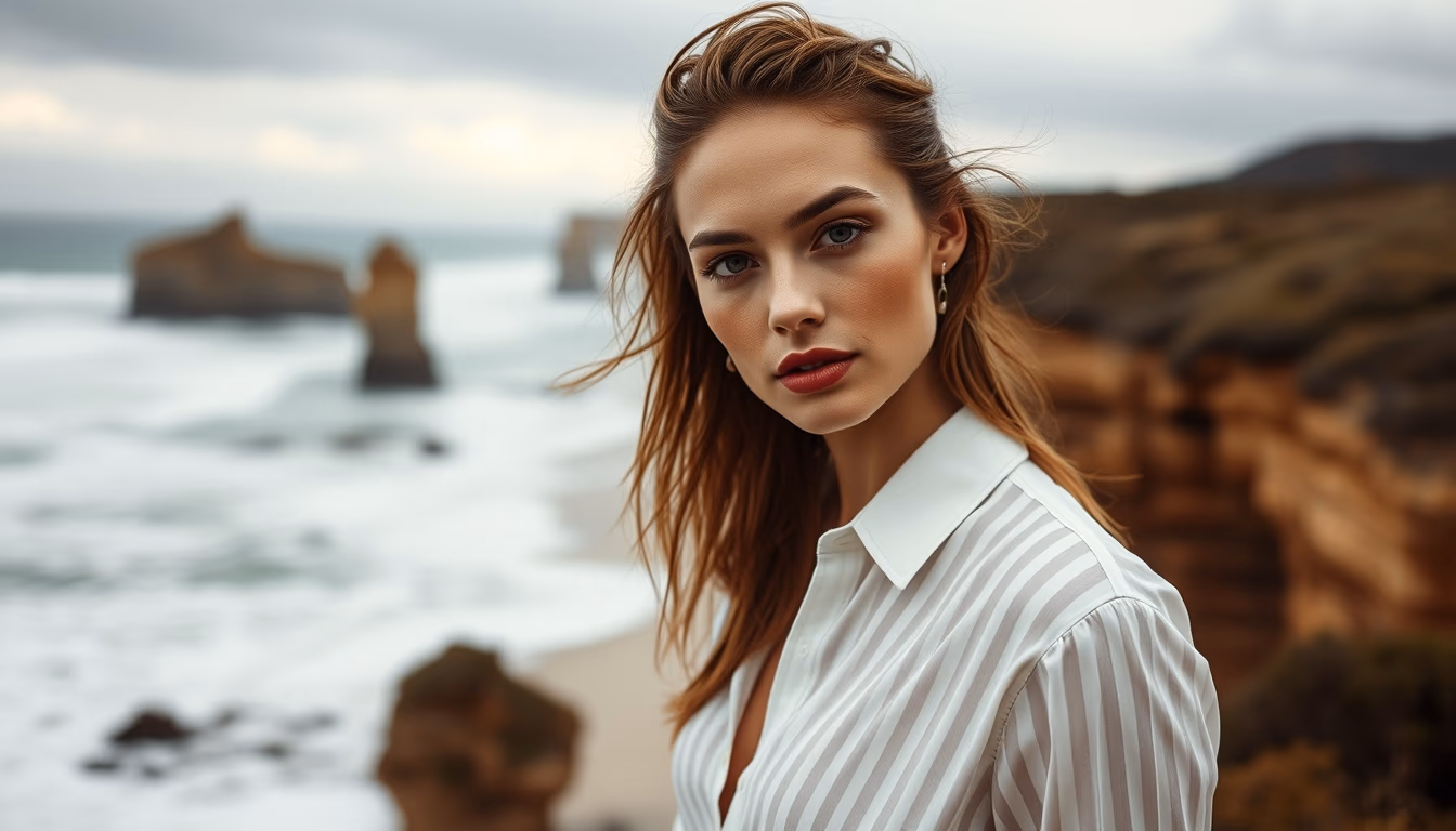 great ocean road australia in editorial style