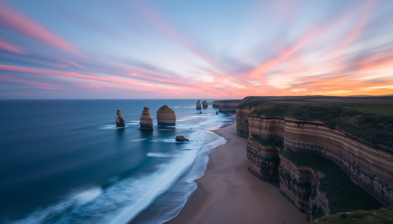 great ocean road australia in editorial style