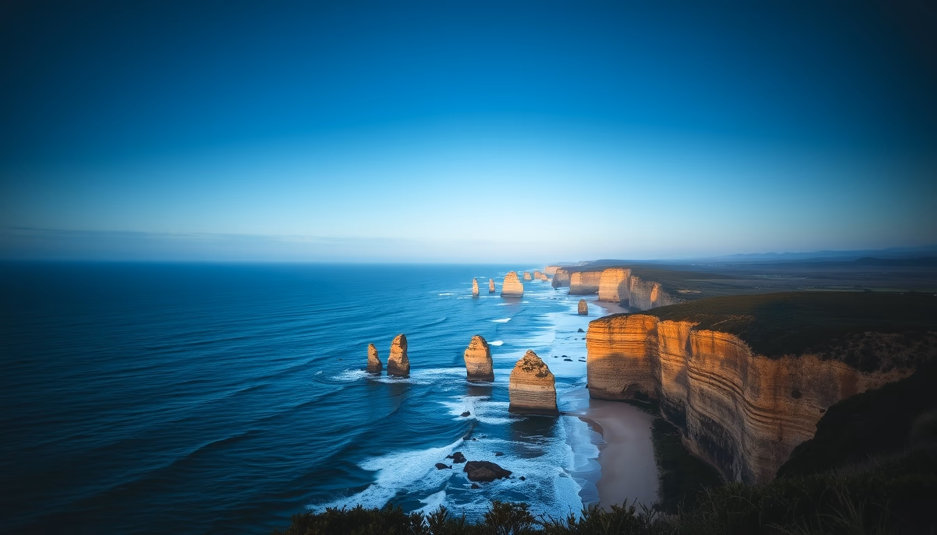 great ocean road australia in editorial style
