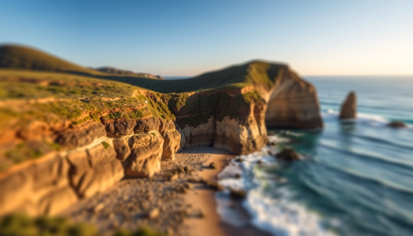 great ocean road australia in editorial style