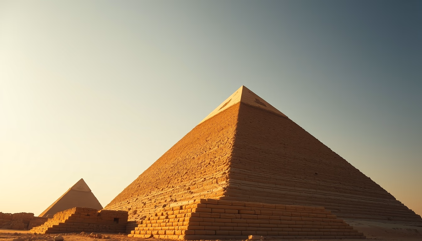 great pyramid giza closeup in editorial style