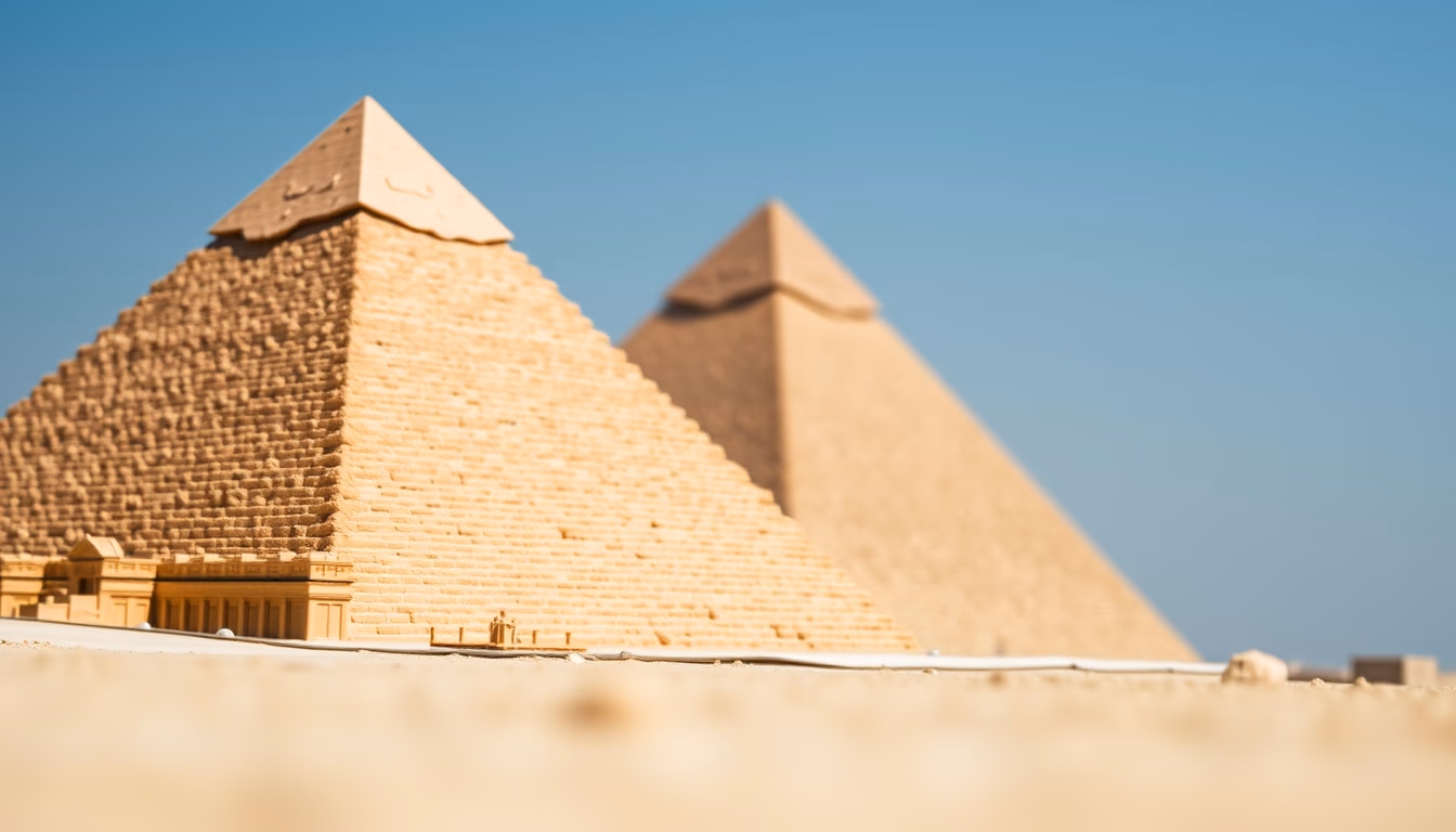 great pyramid giza closeup in editorial style