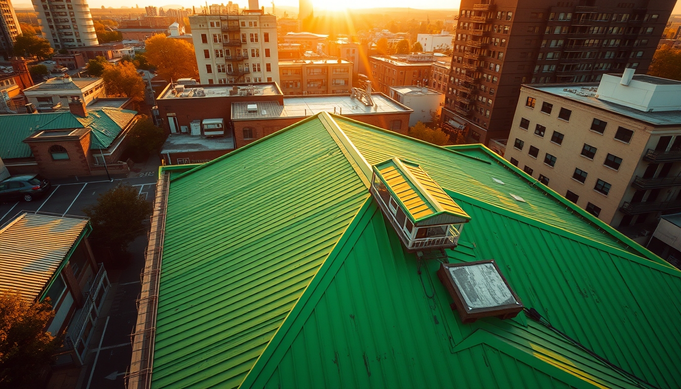 green roof on building in editorial style