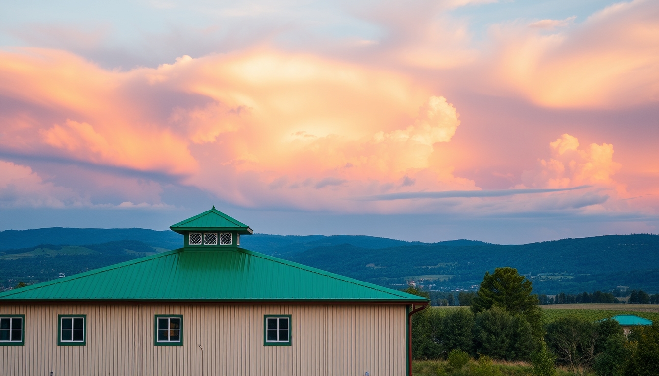 green roof on building in editorial style