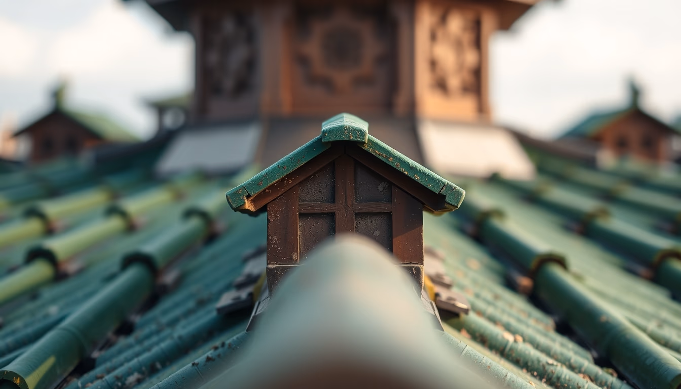 green roof on building in editorial style