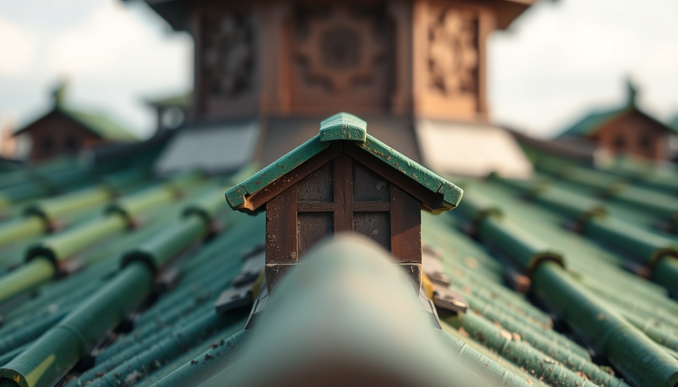 green roof on building in editorial style