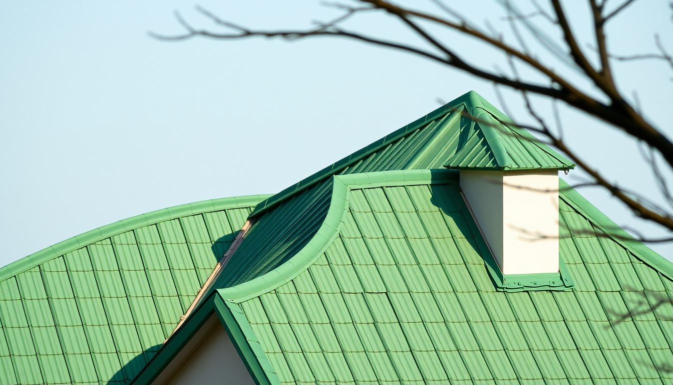 green roof on building in editorial style