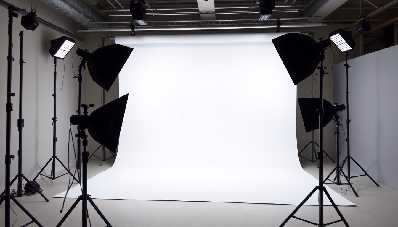 green screen production in editorial style