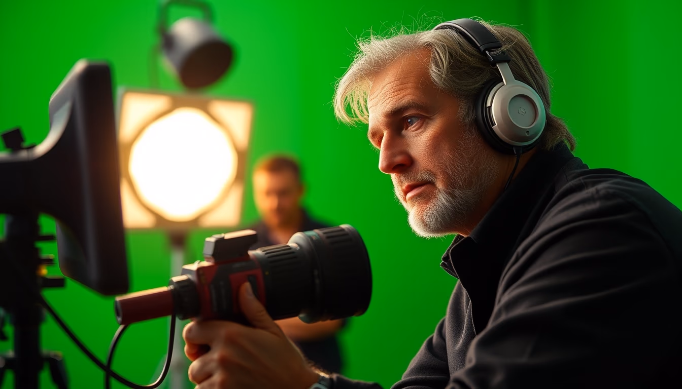 green screen production in editorial style