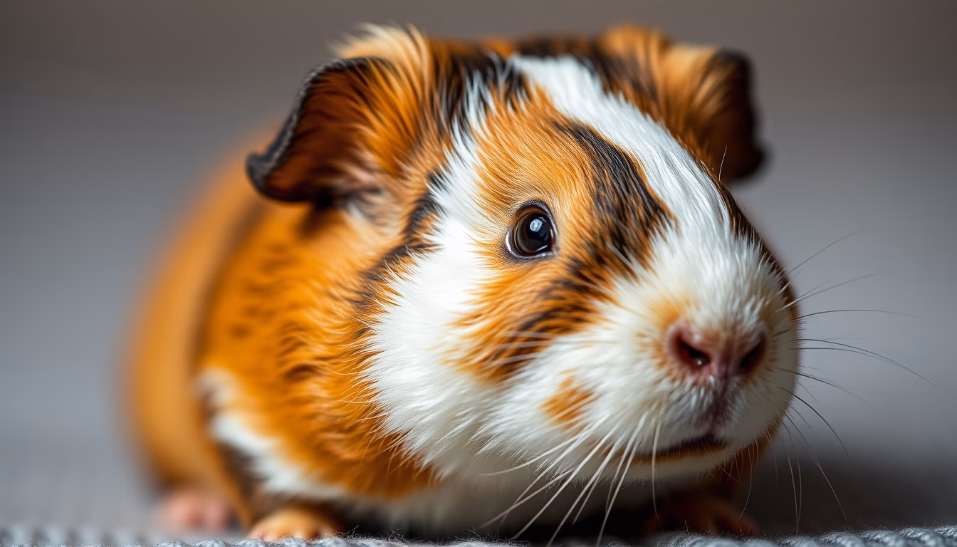 guinea pig portrait in editorial style