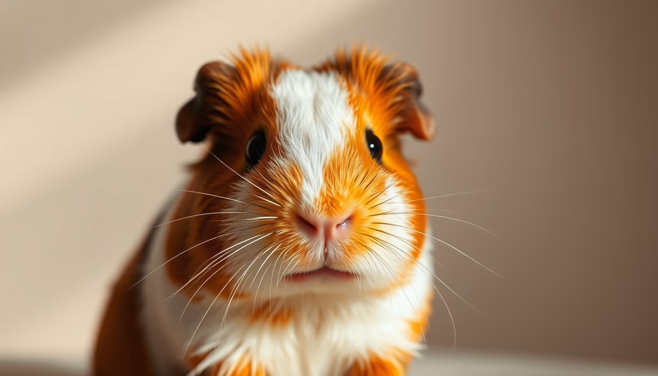guinea pig portrait in editorial style
