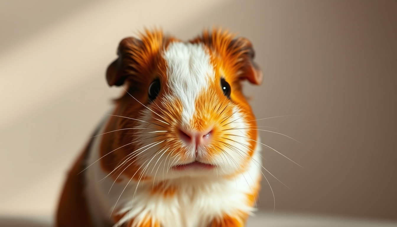 guinea pig portrait in editorial style