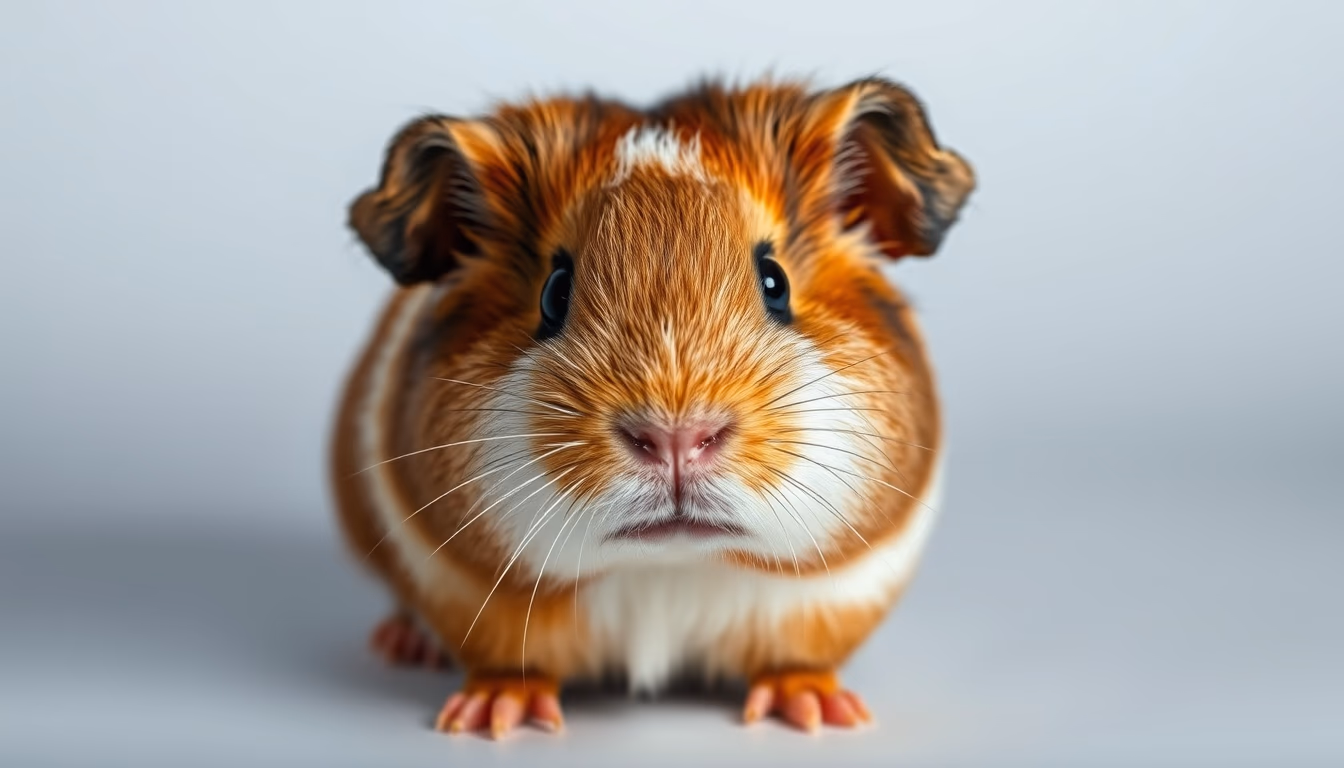 guinea pig portrait in editorial style