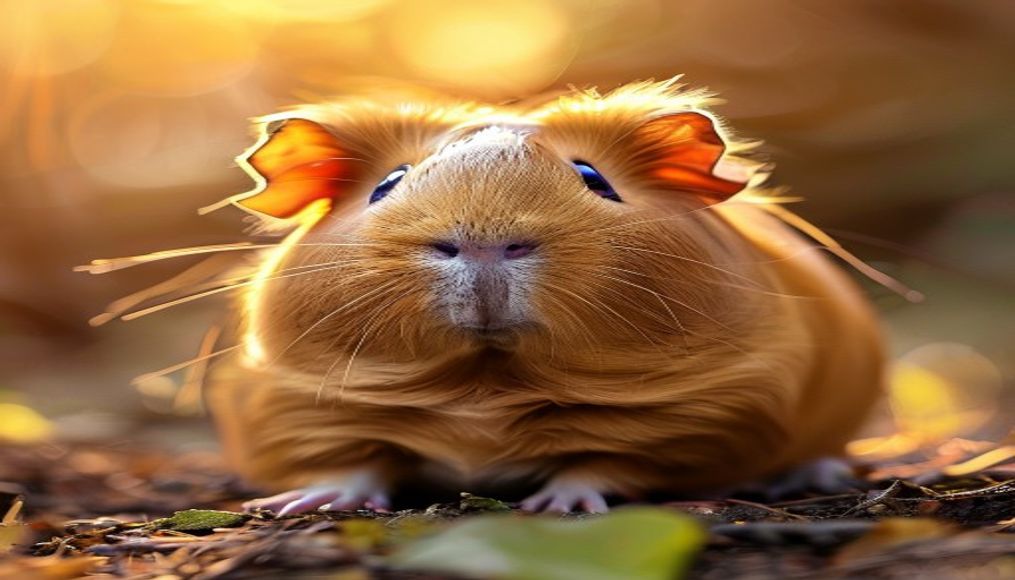 guinea pig portrait in editorial style