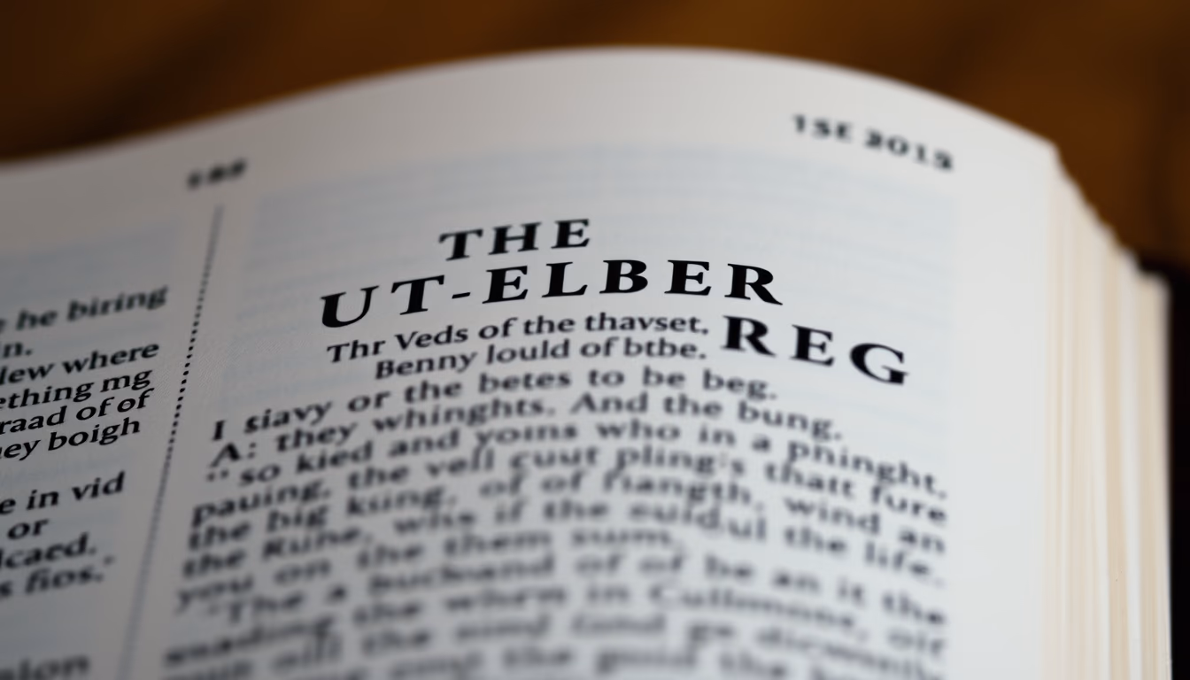 gutenberg bible page in editorial style