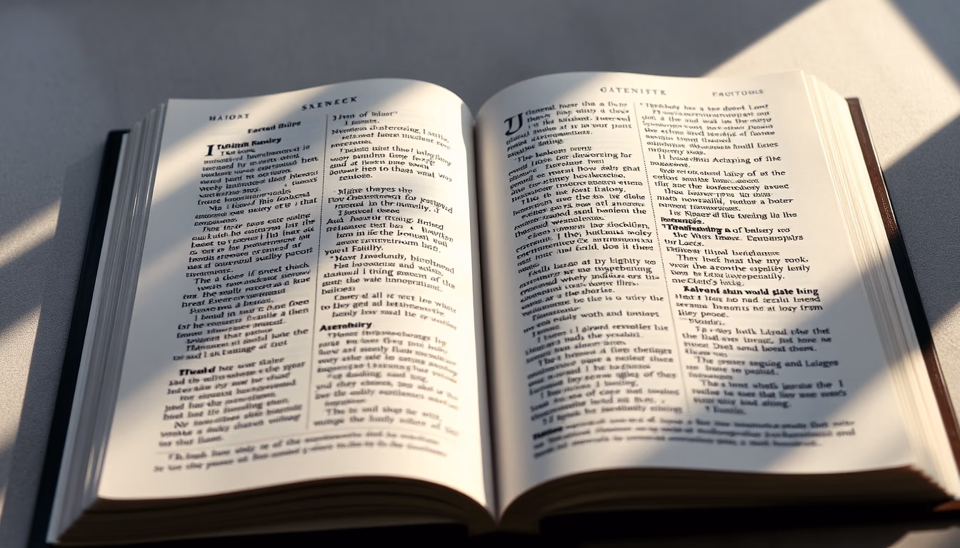 gutenberg bible page in editorial style