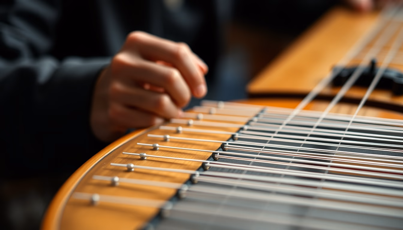 guzheng chinese in editorial style