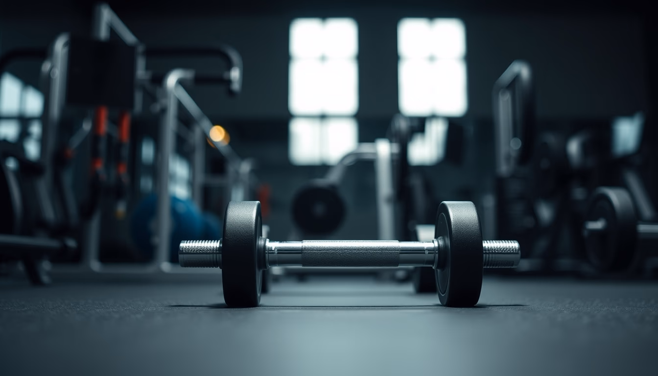 gym equipment minimalist in editorial style