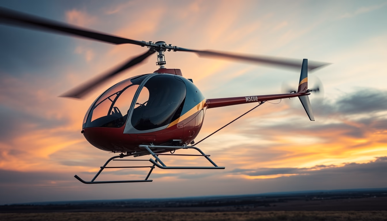 gyrocopter autogyro in editorial style