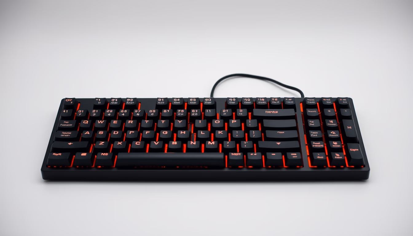 hacker keyboard dark in editorial style