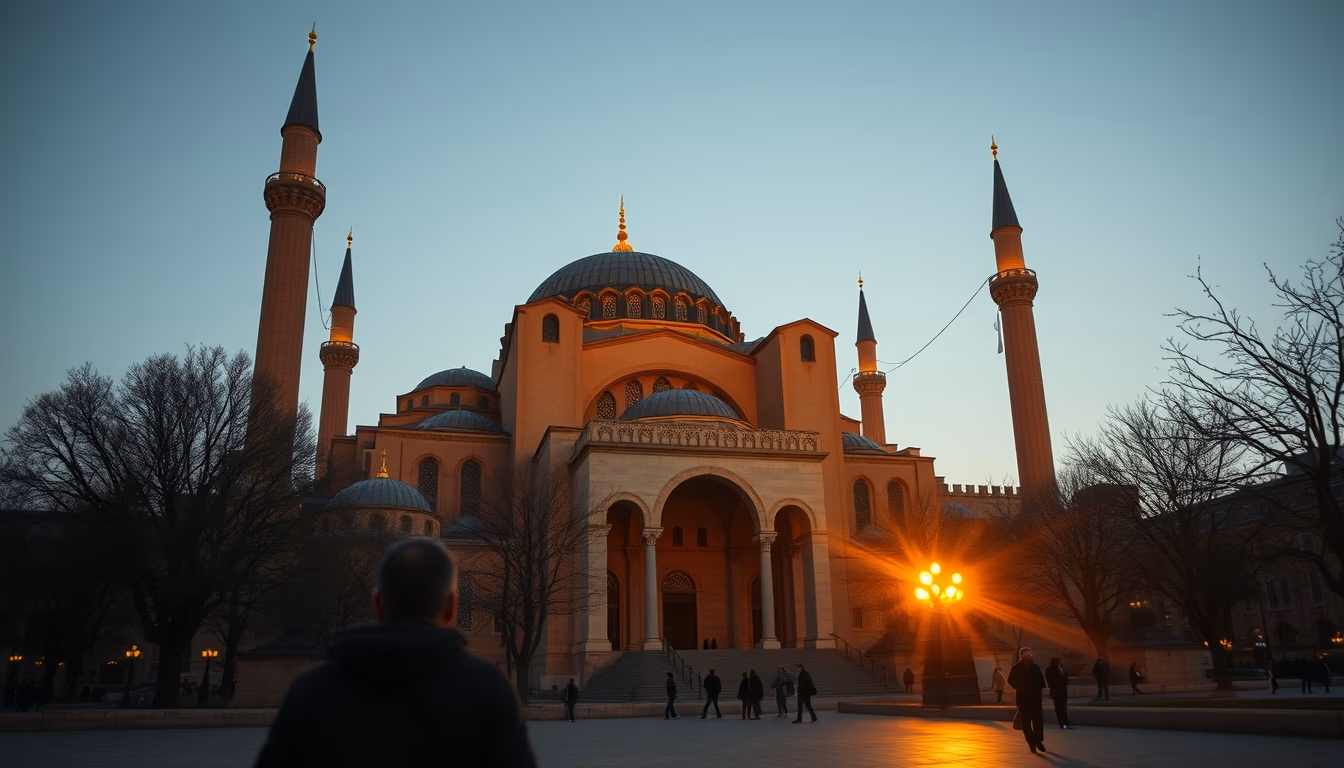 hagia sophia istanbul in editorial style