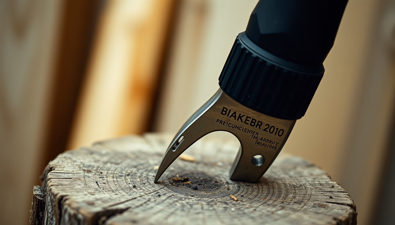 hammer claw on wood in editorial style