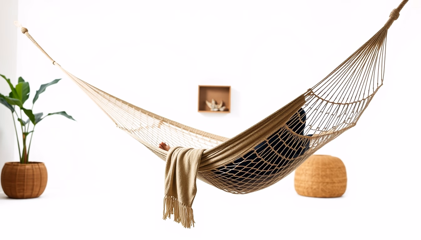 hammock indoor cozy in editorial style